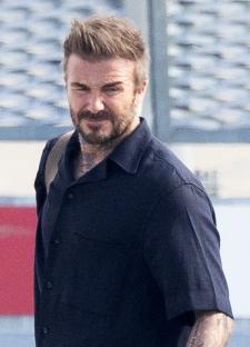 David Beckham leaving Paris-Le Bourget Airport.