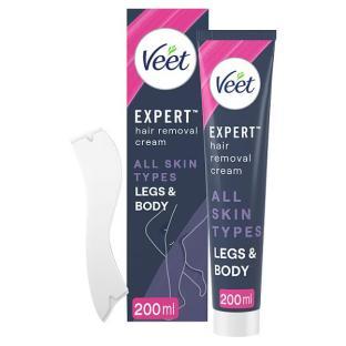 Veet Expert hair removal cream (200ml) with applicator.