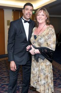 Chris and Anne Kamara at the Footballer Writers' Association Tribute Award.