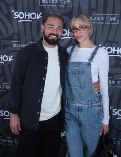 Bradley Dack and Olivia Attwood at the Black Tap UK party.
