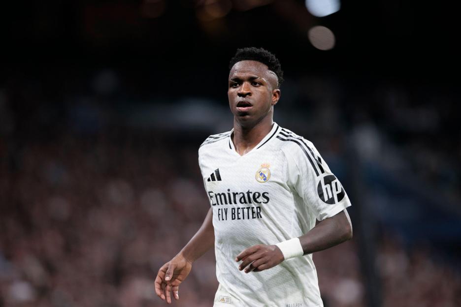 MADRID, SPAIN - November 5: Vinicius Jr of Real Madrid during the UEFA Champions League 2024/25 match between Real Madrid and AC Milan at Santiago Bernabeu Stadium. Credit: Guille Martinez/AFLO/Alamy Live News