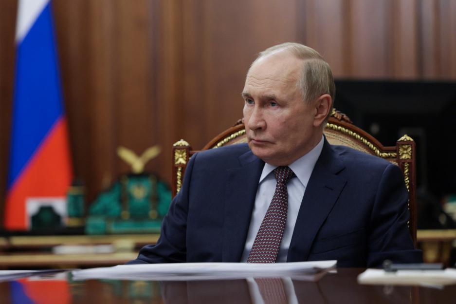 In this pool photograph distributed by the Russian state agency Sputnik, Russia's President Vladimir Putin attends a meeting with head of the Agency for Strategic Initiatives (ASI) autonomous non-profit organisation at the Kremlin in Moscow on September 11, 2025. (Photo by Vyacheslav PROKOFYEV / POOL / AFP) (Photo by VYACHESLAV PROKOFYEV/POOL/AFP via Getty Images)