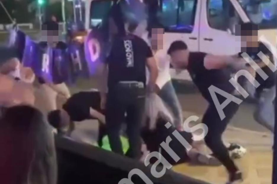 Moment Brits including woman are beaten and kicked by Turkish ‘Mad Boys’ bouncers in row over bill and ‘insulting flag’