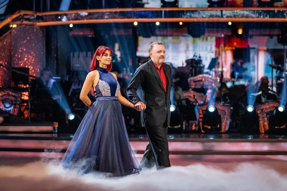 Chris McCausland and Dianne Buswell performing their BAFTA TV Award-winning waltz.