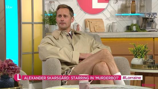Alexander Skarsgård on the Lorraine show.