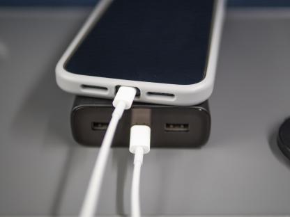 Use a power bank to charge your phone