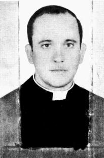 Black and white photo of a young Jorge Bergoglio.