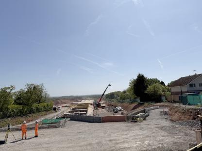 HS2 construction site in Burton Green, Warwickshire.