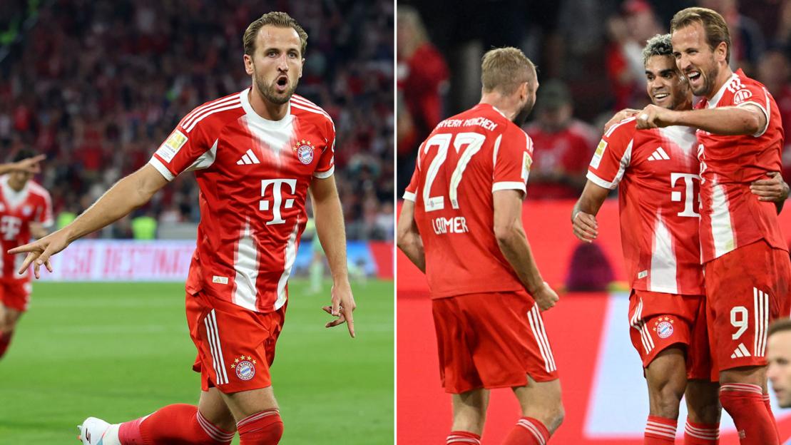 Harry Kane smashes 13-MINUTE hat-trick and sets special record as Bayern Munich thrash RB Leipzig in Bundesliga