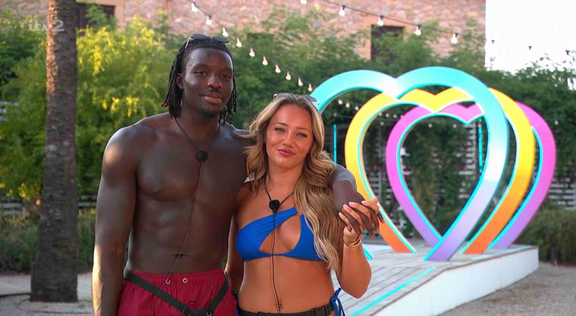 Meg and Dejon from Love Island.