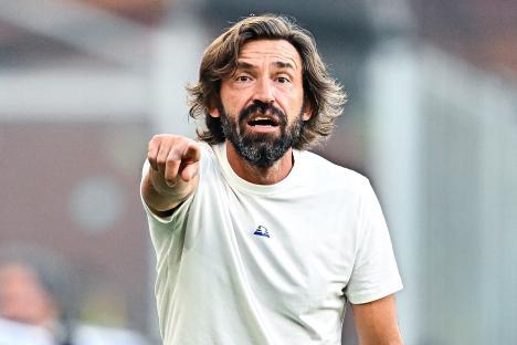 Andrea Pirlo, Sampdoria head coach, instructing during a match.