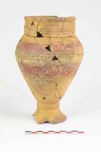 Fragmented ancient funerary vase.