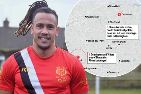Map reveals last known sightings of ex-pro footballer, 35, who disappeared ‘on his way to nightclub’ five days ago