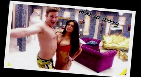 Casey Batchelor and Lee Ryan in a Celebrity Big Brother house.