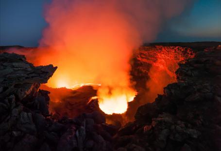 Lava lake in the Danakil Depression.