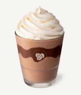 Costa Chocolate Fudge Frappe with whipped cream.