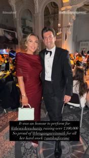 James Argent and a woman at a charity event.