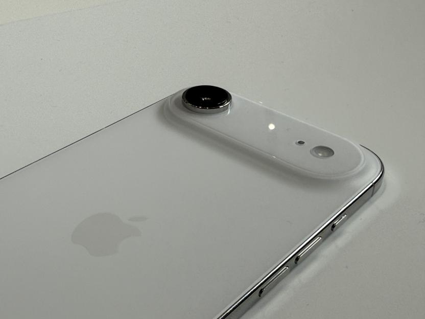 White iPhone rear camera.