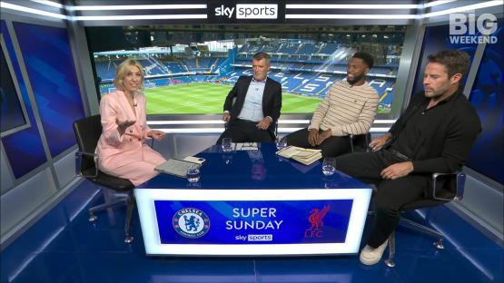 Sky Sports' Super Sunday panel discussion interrupted by a fire alarm.