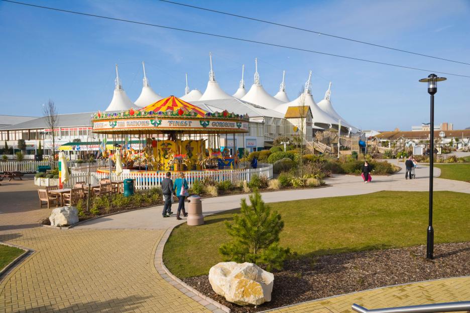 Carousel and pavilion at Butlins in Bognor Regis.