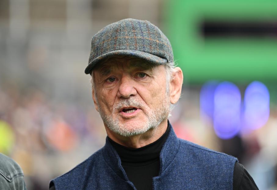 Bill Murray looking on pitchside prior to the NFL 2025 game between Minnesota Vikings and Pittsburgh Steelers at Croke Park.