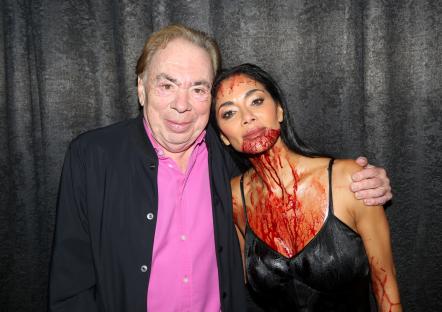 Andrew Lloyd Webber and Nicole Scherzinger backstage at the opening night of