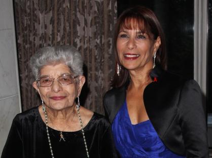 Freddie Mercury's mother and sister at his 65th birthday anniversary.