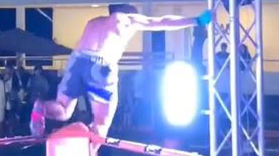 Boxer gets ELECTRIC SHOCK and is left unconscious in freak accident in event in Thailand for fighters on cannabis