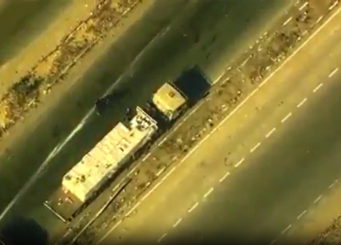 Stunning Military Drone Footage Captures Hamas Fighters Stealing US Aid While Seeking Safe Passage Through Gaza Tunnels
