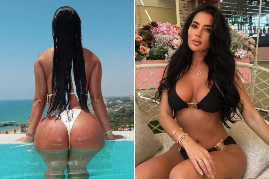 Towie’s Yazmin Oukhellou shows off the result of her secret £3k BBL as she strips off for a swim