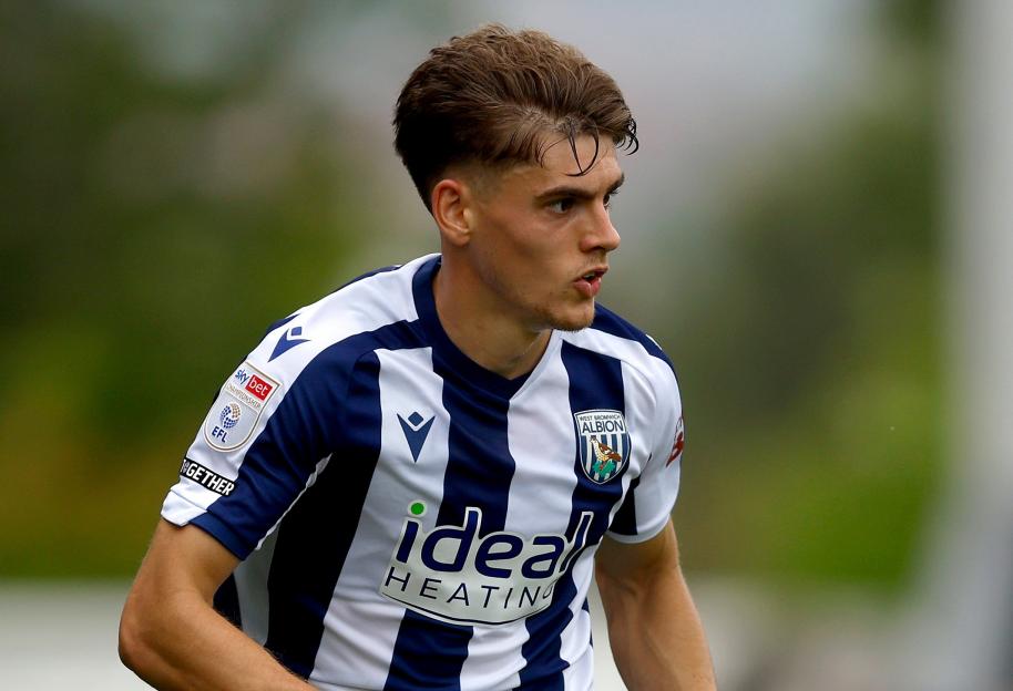 Tom Fellows of West Bromwich Albion on the field.