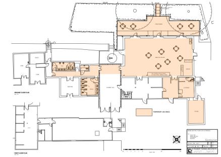Floor plan of a proposed pop-up bakery.