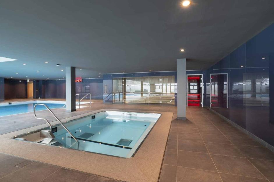 Refurbished Manchester United training ground pool area.
