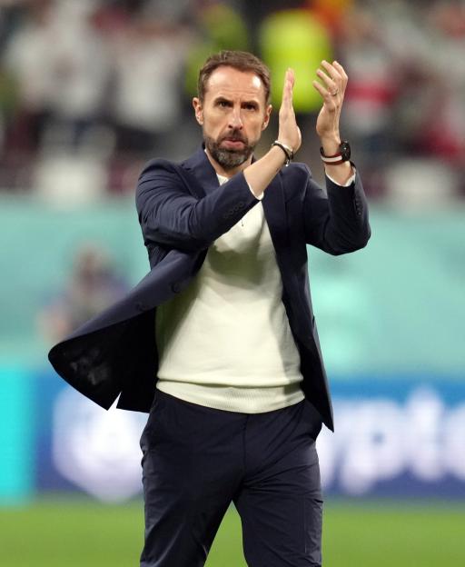 Gareth Southgate applauding.