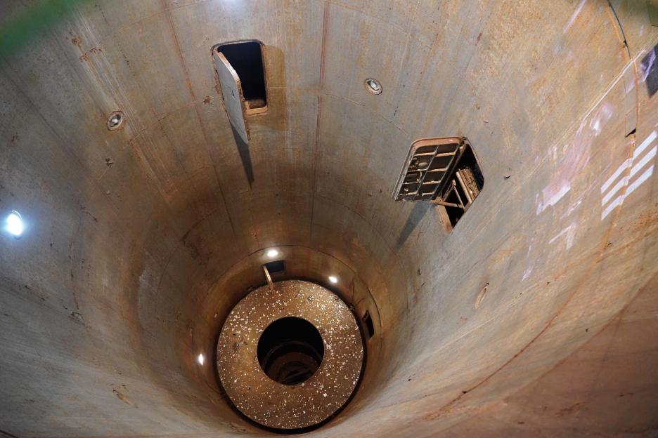 Interior of an abandoned Soviet-era nuclear missile silo.