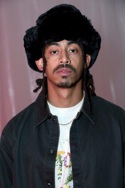 Jordan Stephens at a Fashion East show.