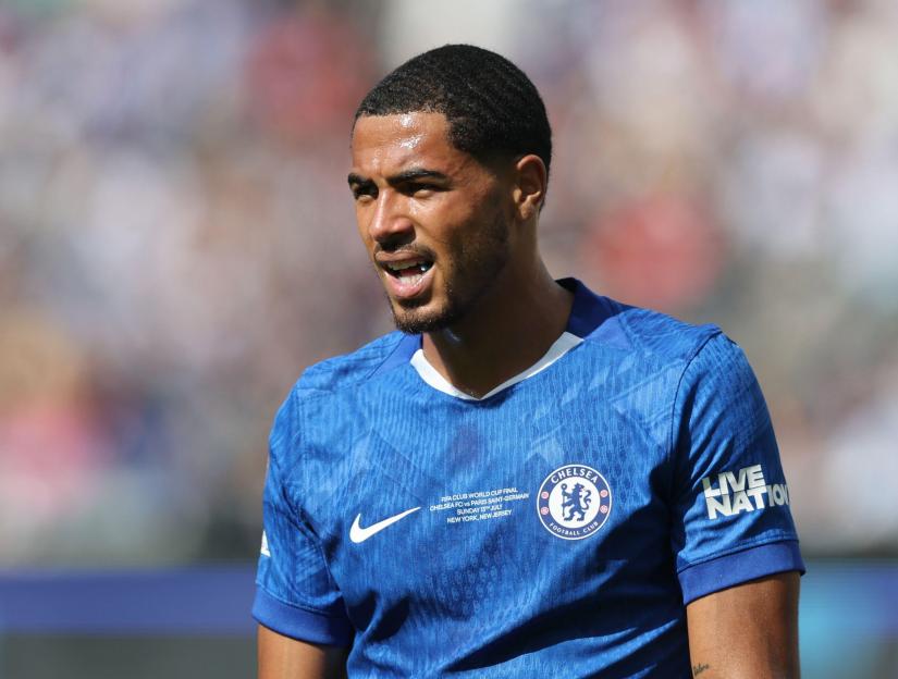 Levi Colwill of Chelsea during a soccer match.