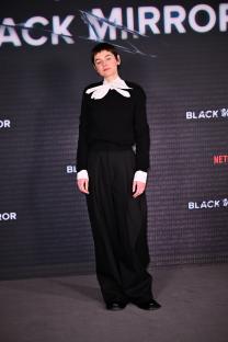 Emma Corrin at a Black Mirror Season 7 screening.