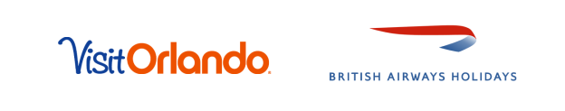 Visit Orlando logo and British Airways Holidays logo.