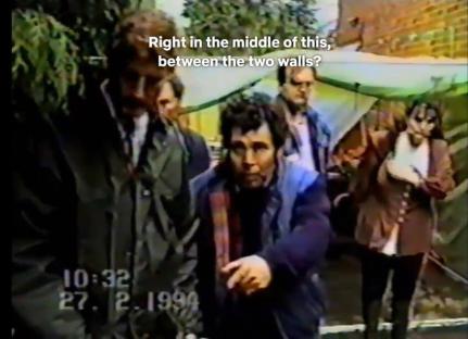 Fred West and Janet Leach at a crime scene.