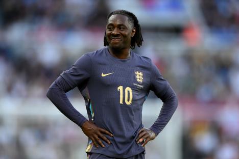 Eberechi Eze of England in his team uniform.