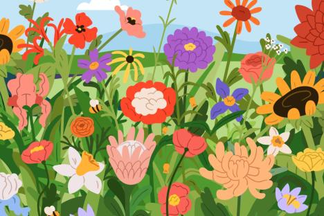 Everyone can see the flowers in this summer scene – but only those with high IQs can see the word ‘nectar’ hidden