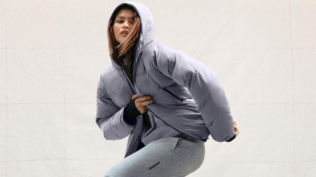 Zendaya modeling On's new sportswear collection.