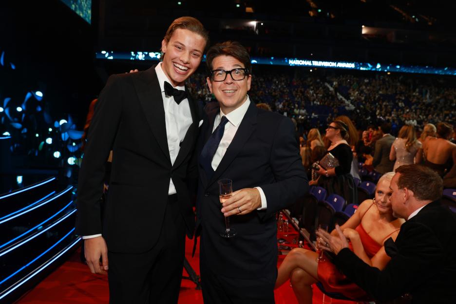 Bobby Brazier and Michael McIntyre at the National Television Awards.