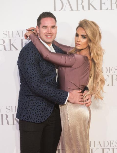 LONDON, ENGLAND - FEBRUARY 09: Katie Price and Kieran Hayler attend the "Fifty Shades Darker" - UK Premiere on February 9, 2017 in London, United Kingdom. (Photo by Samir Hussein/WireImage)
