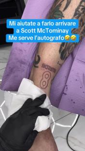 A new tattoo of Scott McTominay's number 8 on a fan's leg.