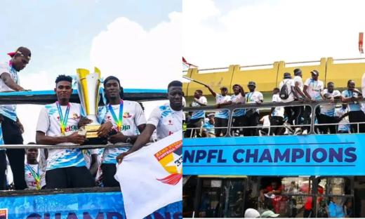 NPFL: Remo Stars hold title parade in Ikenne