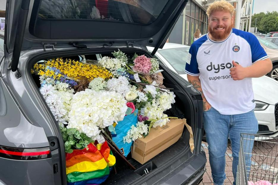 I saved thousands on my wedding by getting 50p flowers from Dunelm – I normally hate fake stems but I filled my boot