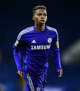 Charly Musonda in Chelsea uniform.