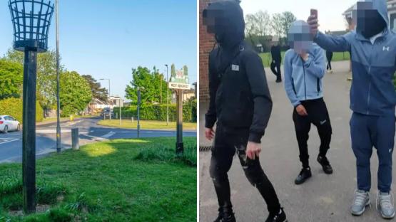 We live in fear of roaming gangs of violent teens who lob glass bottles at our HEADS – cops don’t do anything to stop it
